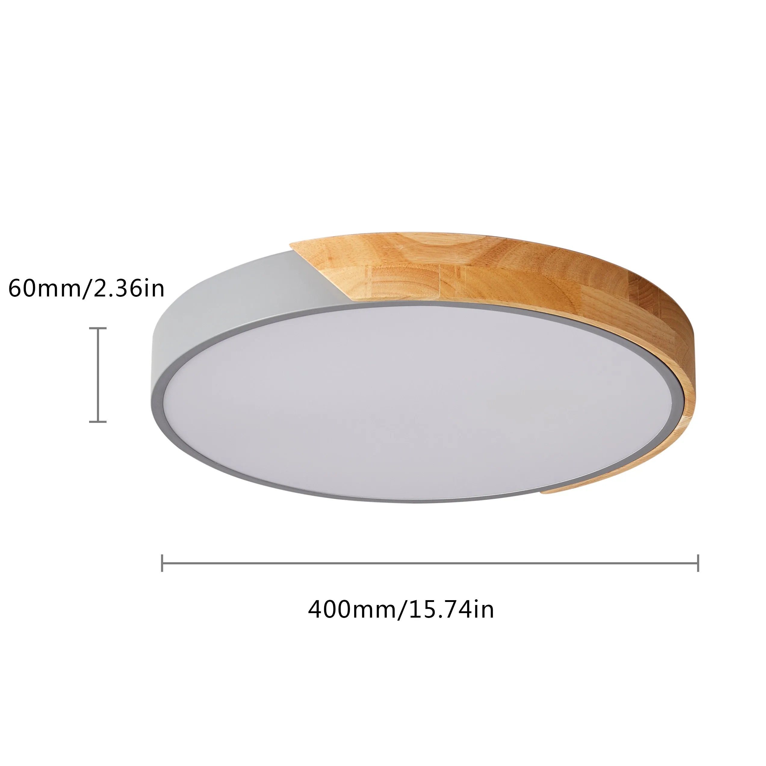 1-Light Round Acrylic LED Flush Mount Lighting