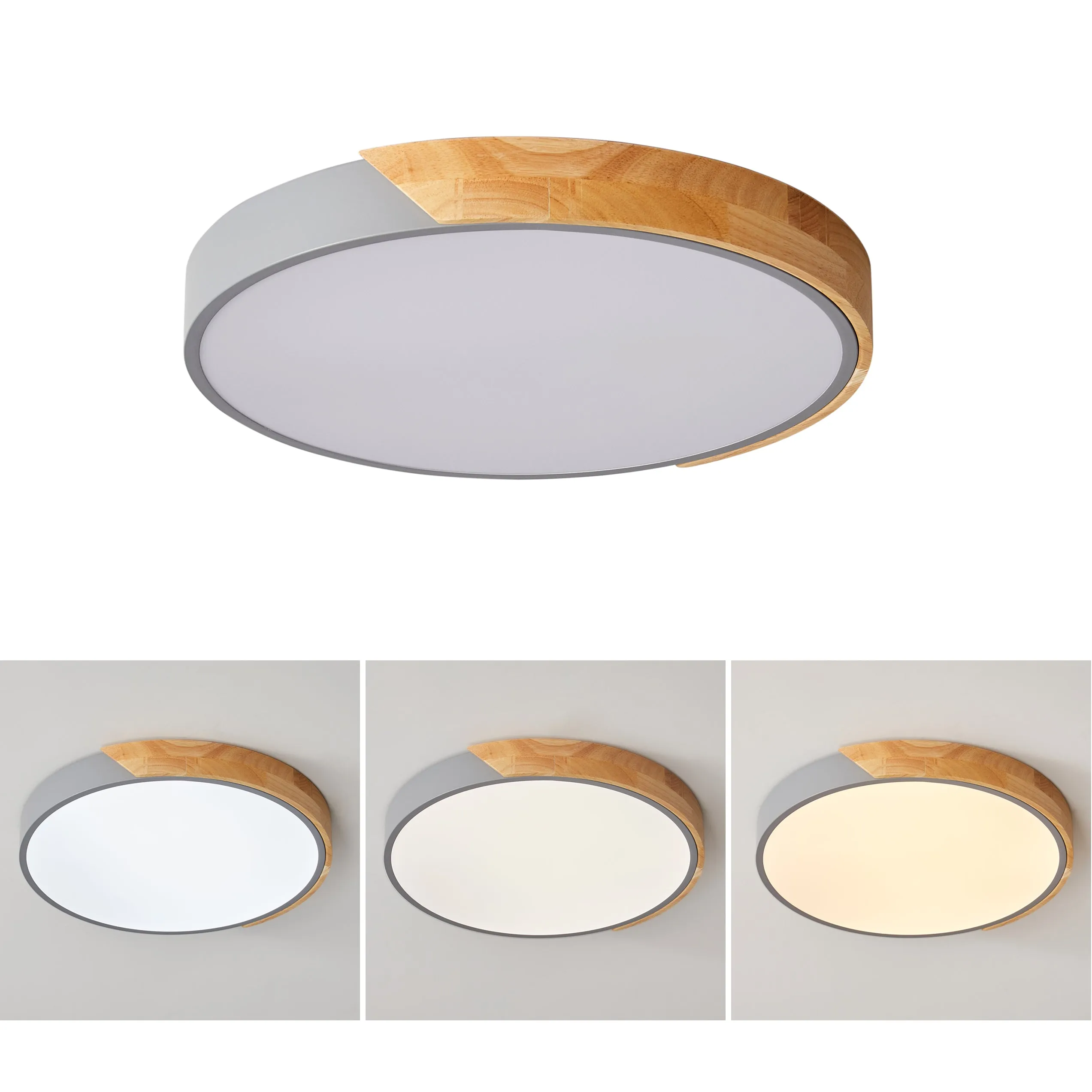 1-Light Round Acrylic LED Flush Mount Lighting