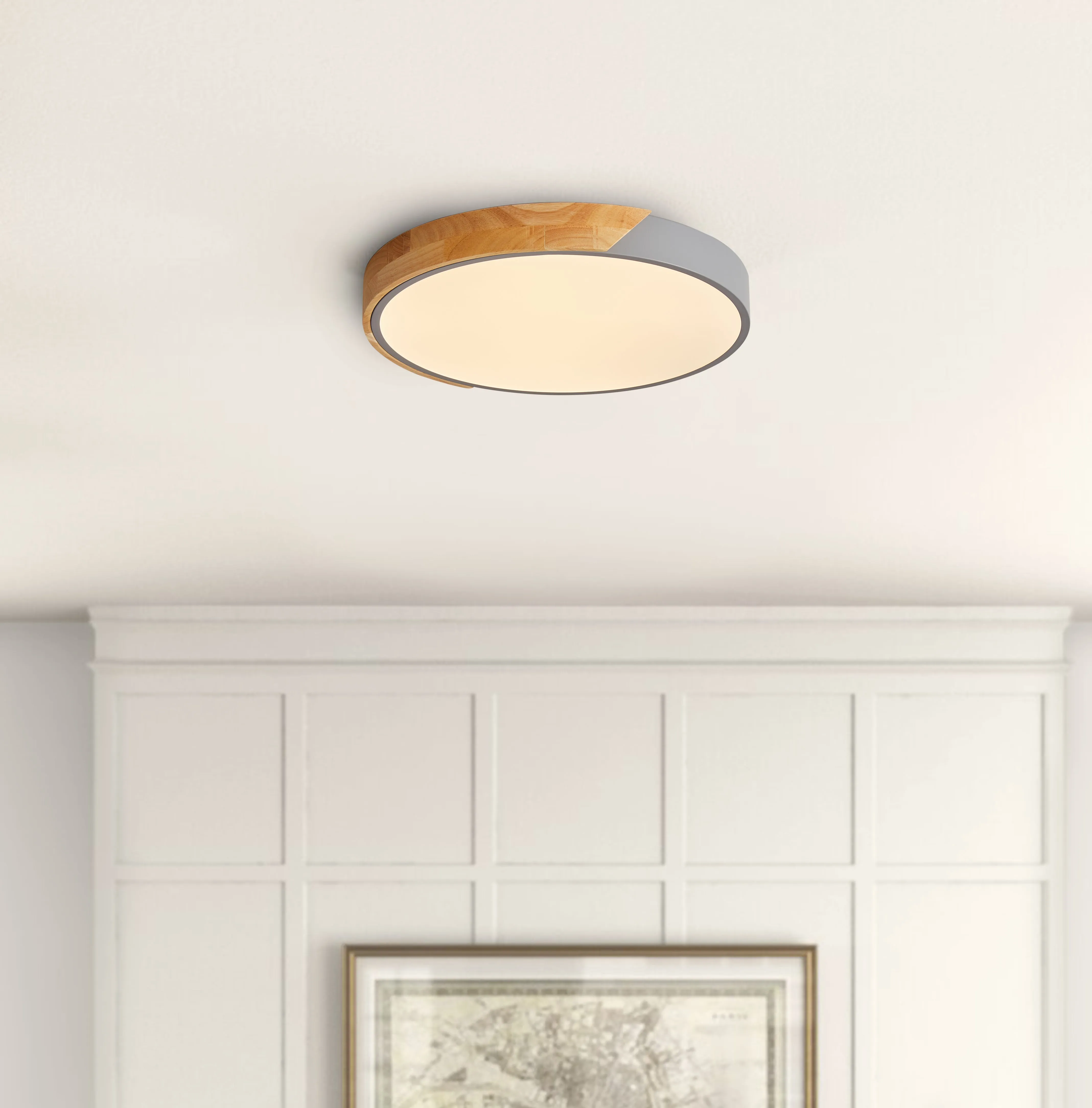 1-Light Round Acrylic LED Flush Mount Lighting