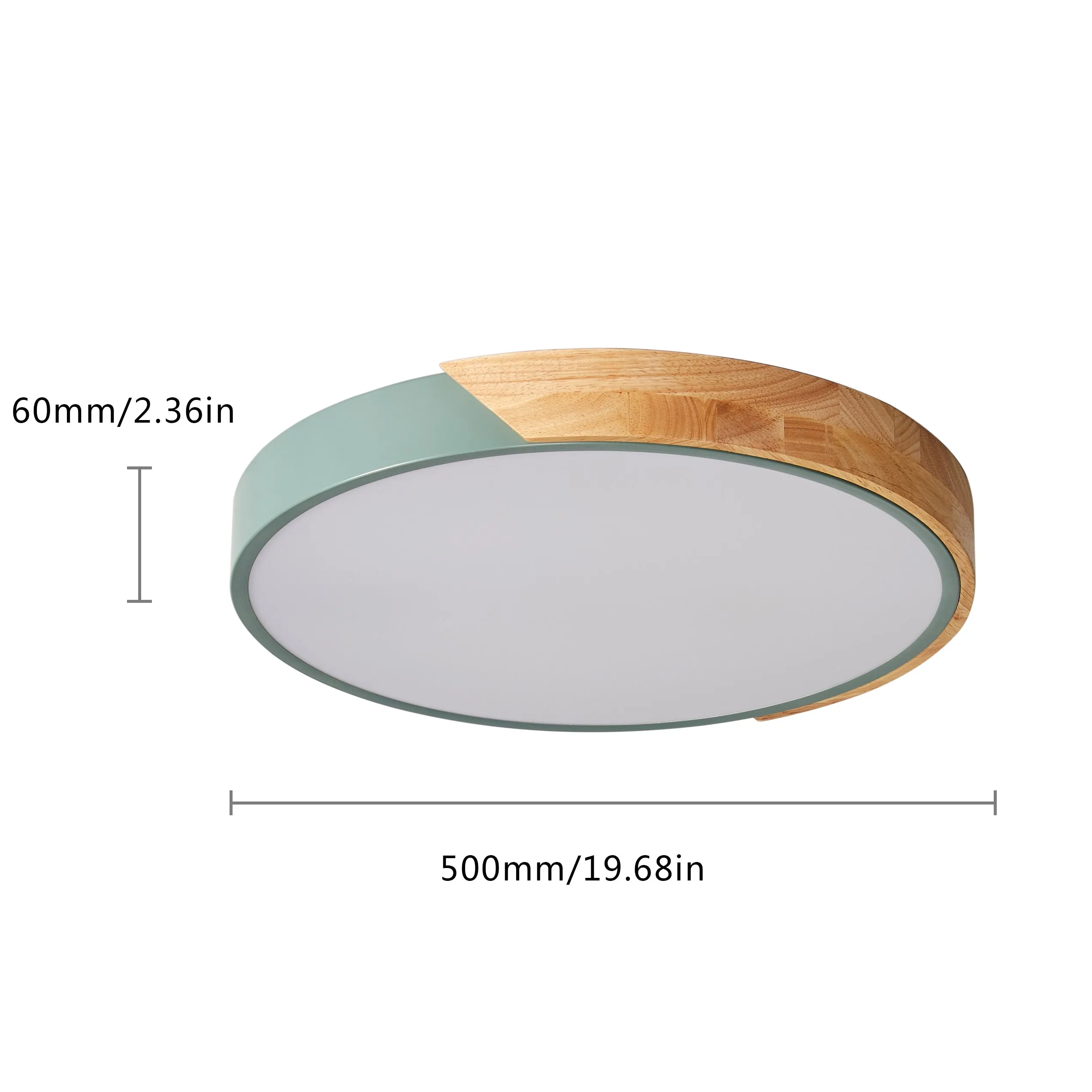 1-Light Round Acrylic LED Flush Mount Lighting
