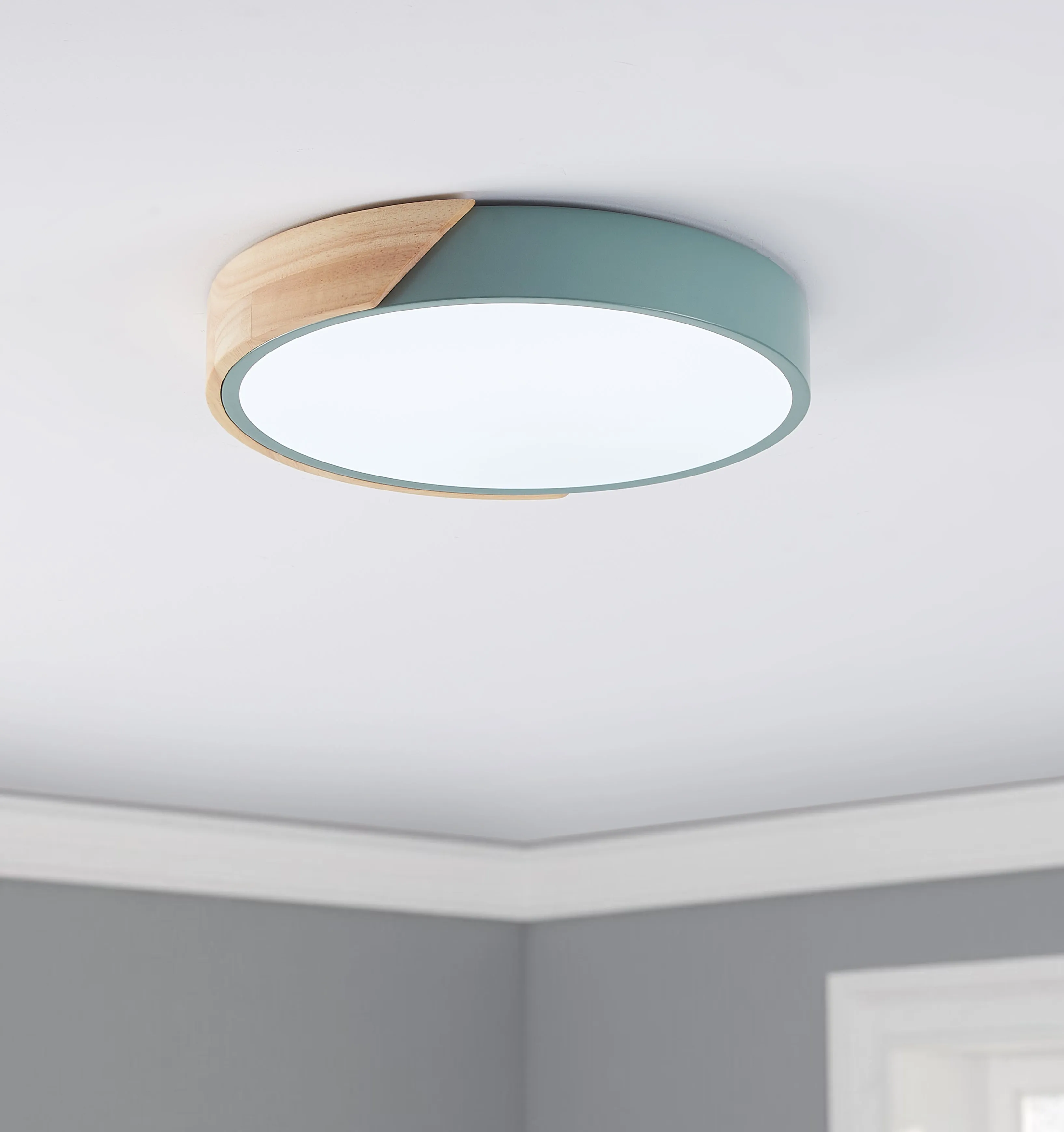 1-Light Round Acrylic LED Flush Mount Lighting