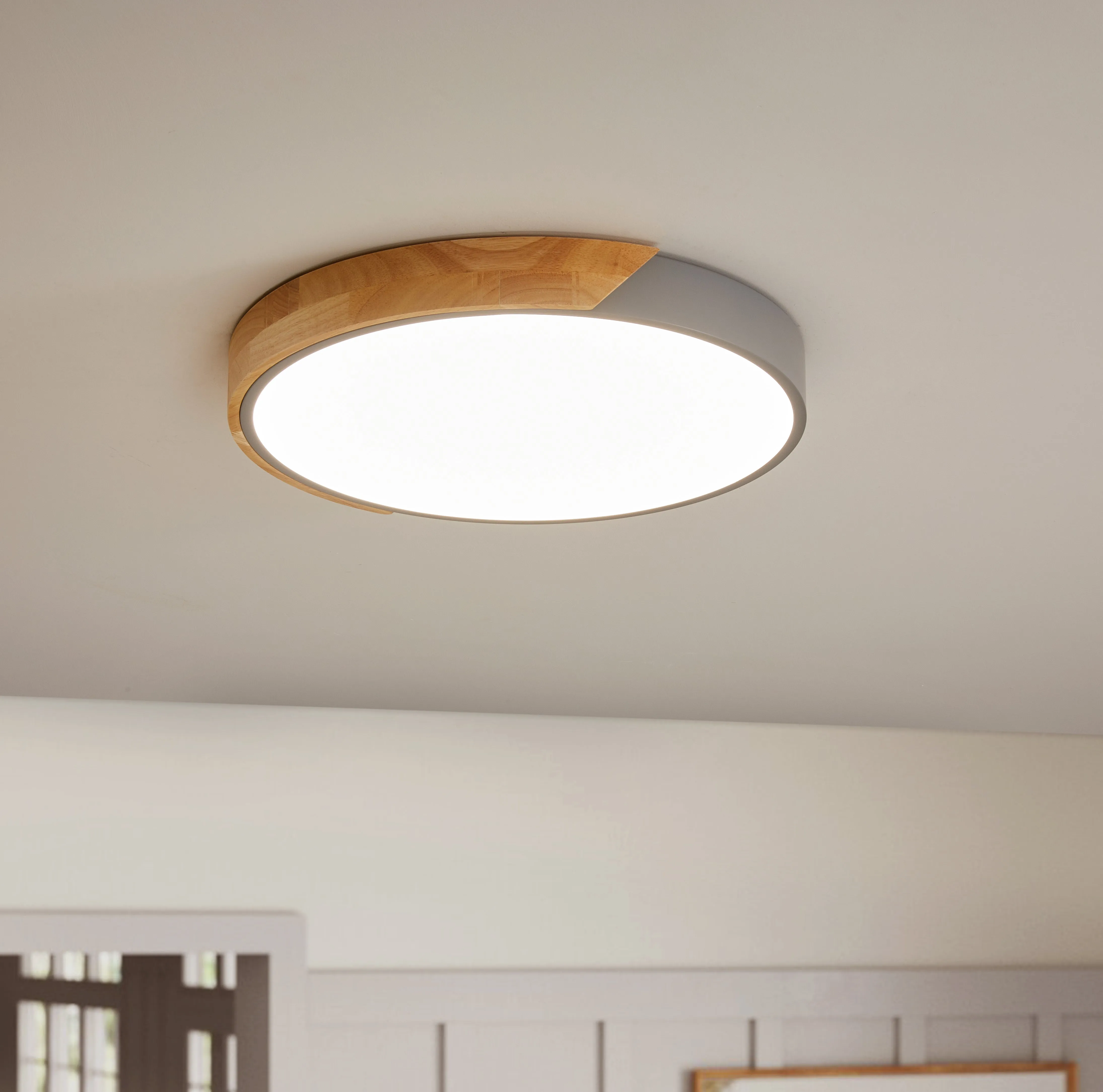 1-Light Round Acrylic LED Flush Mount Lighting