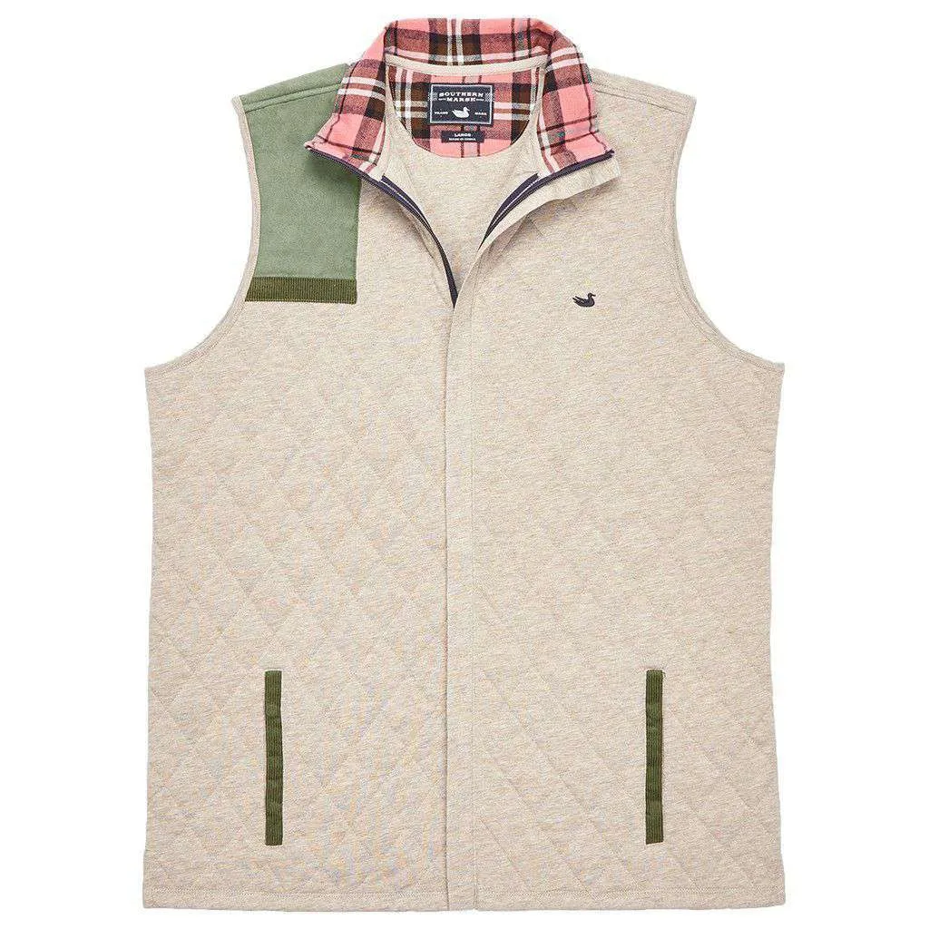 Carlyle Sporting Vest in Heathered Burnt Taupe by Southern Marsh