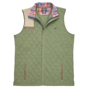Carlyle Sporting Vest in Heathered Dark Olive by Southern Marsh