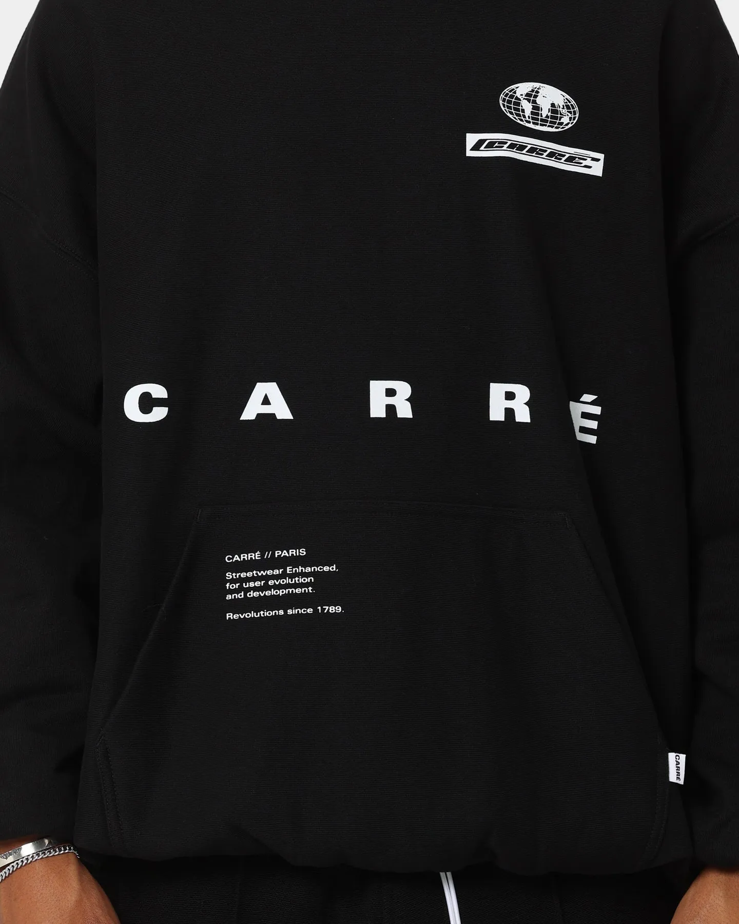 Carré Enhanced Oversized Superior Hoodie Black