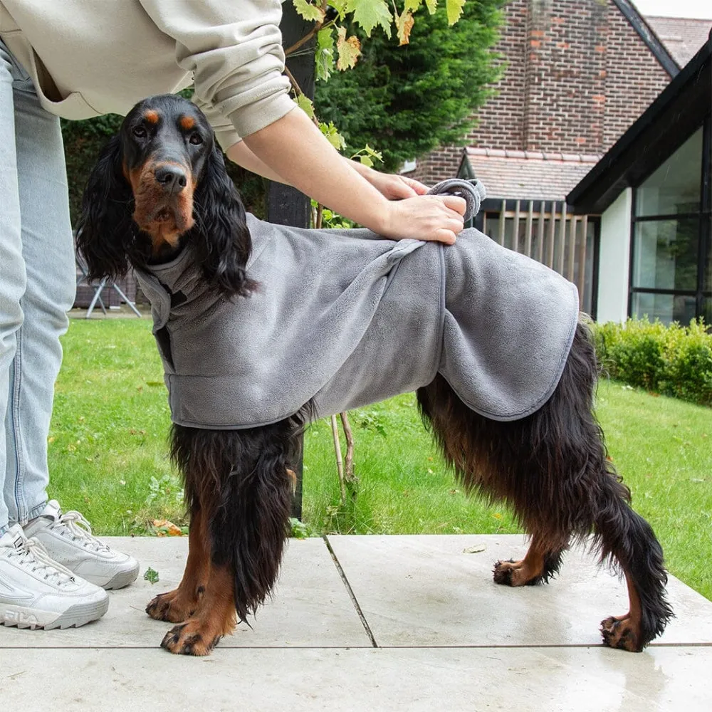 Expedition Deluxe Noodle & Microfibre Dog Drying Coat - Storm Grey