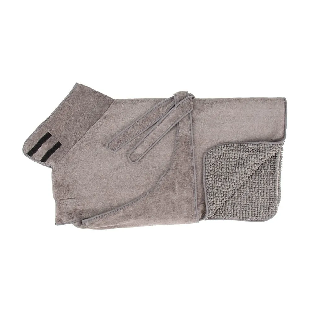 Expedition Deluxe Noodle & Microfibre Dog Drying Coat - Storm Grey