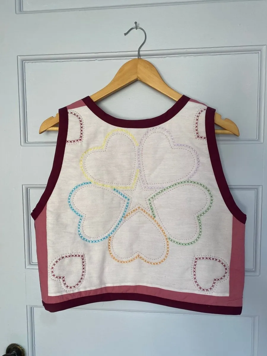 Middle Sister Co. Quilted Tie Vest (Stitched With Love)