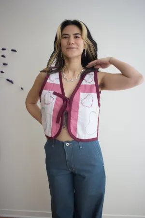 Middle Sister Co. Quilted Tie Vest (Stitched With Love)