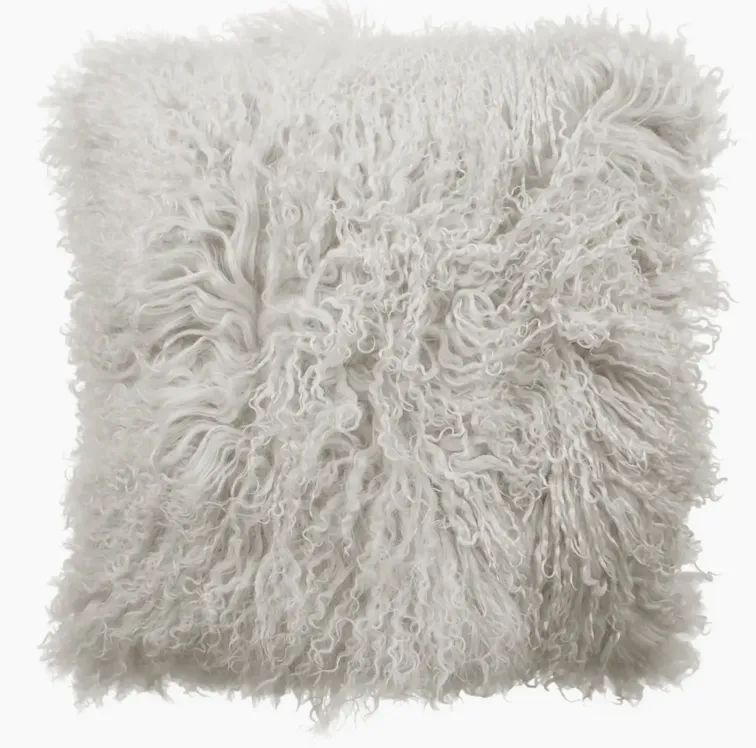 Tibetan Sheepskin Pillow 18x18